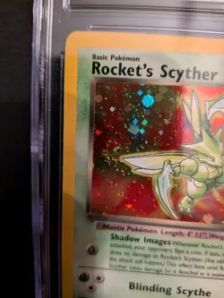 CGC 7 Rocket's Scyther Gym Heroes 13/132 Holo SWIRL Pokemon Card Near Mint - Image 5