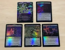 MTG Lot Of 5 Shredder Foil Cards Teenage Mutant Ninja Turtles With Borderless - Image 1