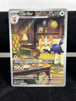 Pokemon TCG Herdier Illustration Rare Card 155/086 Sv: White Flare - Image 1