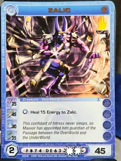 1st Edition Rare Zalic 28/232 Chaotic Trading Card (MID ENERGY) Dawn of Perim - Image 1