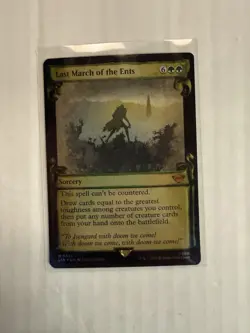 Last March Of The Ents NM SHOWCASE SCROLLS FOIL MTG! LOTR - Image 1