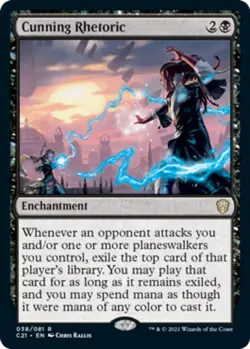 x1 Cunning Rhetoric R MTG Commander 2021 M/NM, English - Image 1