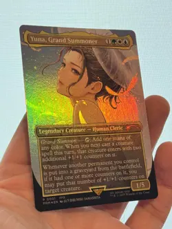 1X FOIL Yuna, Grand Summoner BORDERLESS PROMO NM MTG Magic Final Fantasy EDH - Image 2
