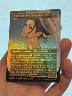 1X FOIL Yuna, Grand Summoner BORDERLESS PROMO NM MTG Magic Final Fantasy EDH - Image 3