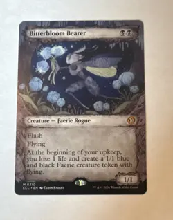 WOTC MtG ECL Bitterbloom Bearer Creature Blue Black Mythic #0310 - Image 1