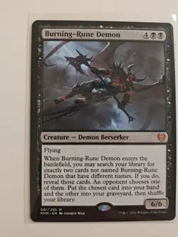 Burning-Rune Demon Kaldheim Regular - Image 3