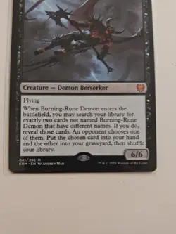 Burning-Rune Demon Kaldheim Regular - Image 4
