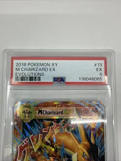 Pokemon 2016 M Charizard-EX 13/108 Evolutions PSA 5 - Image 2