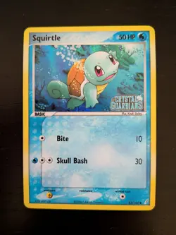 Squirtle Reverse Holo Stamped 63/100 ex Crystal Guardians Pokemon NM - Image 1