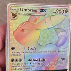 Pokemon TCG Umbreon GX 154/149 Secret Rare Rainbow Holo Card Sun & Moon Base - Image 2