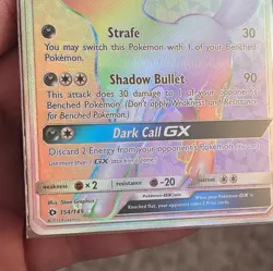 Pokemon TCG Umbreon GX 154/149 Secret Rare Rainbow Holo Card Sun & Moon Base - Image 5