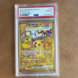 Pokemon Pikachu ex 247/191 Sv08 Surging Sparks Hyper Rare Holo PSA 10 English - Image 1