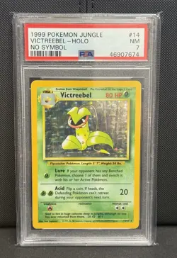 1999 POKEMON JUNGLE NO SYMBOL #14 VICTREEBEL-HOLO PSA 7 - Image 1