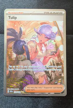 Pokemon TCG 2023 Tulip 259/182 Paradox Rift Special Illustration Rare FREE SHIP - Image 1