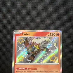 Pokemon TCG Entei Holo Rare Baby Shiny Paldean Fates 112/091 Near Mint - Image 2
