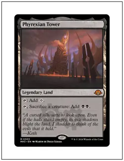 1x Phyrexian Tower, Modern Horizons 3, Magic MTG NM - Image 1