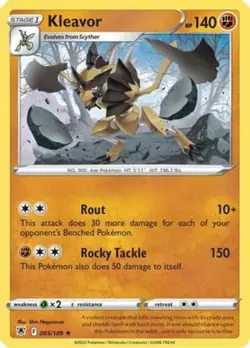 4x Kleavor - 085/189 - Rare NM-Mint Pokemon SWSH10 - Astral Radiance - Image 1
