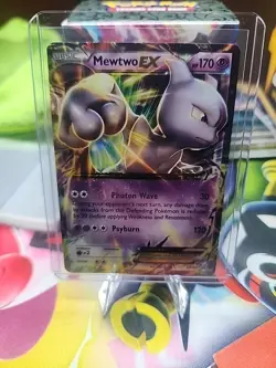 Pokemon TCG Mewtwo EX Black Star Promo XY183 Ultra Rare Holo LP - Image 1