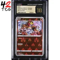CGC Pristine 10 Entei REV HOLO 011/072 Pokemon Simplified Chinese cs6.5C - Image 1