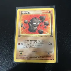 Geodude 47/62 1st Edition Pokemon TCG WOTC Base Set Fossil Common - Image 1