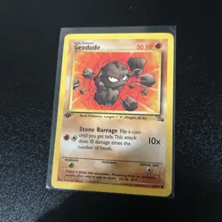 Geodude 47/62 1st Edition Pokemon TCG WOTC Base Set Fossil Common - Image 1
