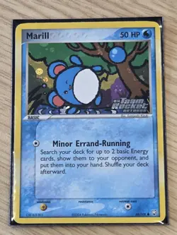 Pokemon TCG Marill 68/109 Team Rocket Returns Reverse Holo Stamped Vintage 2004 - Image 1