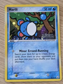 Pokemon TCG Marill 68/109 Team Rocket Returns Reverse Holo Stamped Vintage 2004 - Image 2