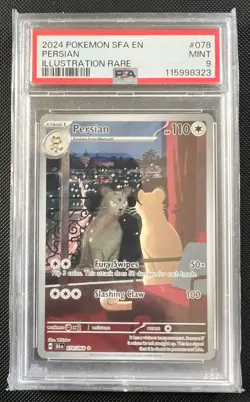 Pokemon Persian Shrouded Fable 078/064 Illustration Rare PSA 9 - Image 1