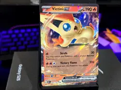VICTINI EX DOUBLE RARE 033/197 OBSIDIAN FLAMES POKEMON NM - Image 1
