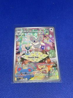 Cinccino 183/162 Illustration Rare Holo FA SV Temporal Forces Pokemon TCG NM - Image 1