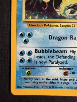 Pokemon TCG Gyarados Base Set 6/102 Holo Rare 100 HP Dragon Rage 1999 Wizards - Image 4