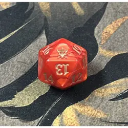 Magic the Gathering Dragon’s of Tarkir Red Swirled D20 Spindown - Image 1