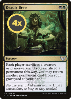 MTG Playset (4x) Deadly Brew ** Strixhaven: School of Mages ** English (NM) - Image 1