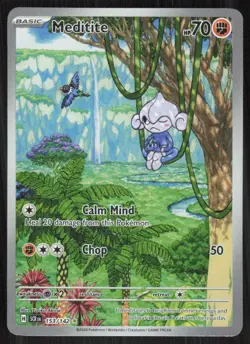 Pokemon TCG Stellar Crown #153/142 Meditite NM - Image 1
