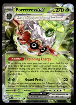 Pokemon TCG SV: Paldea Evolved #005/193 Forretress ex NM - Image 1