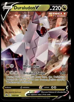 Pokemon TCG Crown Zenith #103/159 Duraludon V NM - Image 1