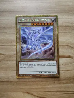 Yu-Gi-Oh - Blue Eyes White Dragon - Gold Secret Rare - MVP1-ENGV4 - Image 1