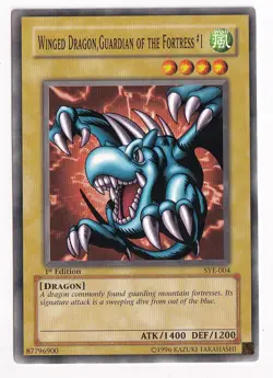 Yu-Gi-Oh! Winged Dragon, Guardian of the Fortress #1 SYE-004 Common 1st Ed - Image 1
