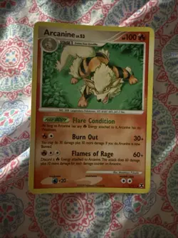 Pokemon TCG Arcanine LV. 53 Rare Holo Rising Rivals 1/111 MP-played - Image 1