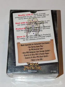 Deck Protector Ultra Pro 100 Clear Sleeves New Sealed Joker Box 1995 Vintage - Image 3