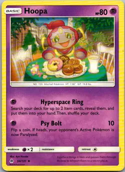Hoopa 54/131 Uncommon Forbidden Light Pokemon Lightly Played - Image 1