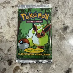 Pokemon Jungle Unlimited 1999 Flareon Artwork Booster Pack WOTC Sealed Vintage - Image 1
