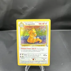 Pokemon Dragonite Fossil Holo Rare 4/62 100 HP Unlimited English 1999 TCG - Image 1