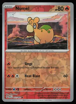 Numel 011/091 Common Paldean Fates Pokemon Reverse Holo Near Mint - Image 1
