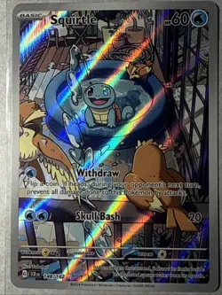 2024 Pokemon S&V Stellar Crown Illustration Rare Holo Squirtle #148/142 - Image 1