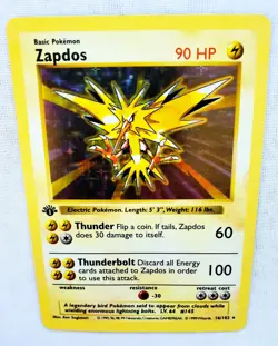 1999 POKEMON 1ST EDITION BASE SET HOLO ZAPDOS #16 16/102 WOTC VTG First Edition! - Image 3