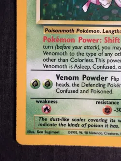Pokemon TCG Venomoth Jungle 13/64 Holo Rare 70 HP Unlimited 1999 Wizards - Image 4
