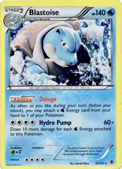 Pokemon Blastoise 16/101 PLB Plasma Blast LP - Image 1