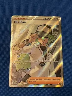 Pokemon TCG Black Bolt 163/086 N’s Plan Ultra Rare - NM - Image 1