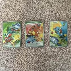 Pokemon First Partner Illustration Collection Series 1 Kanto Region 037 038 039 - Image 1